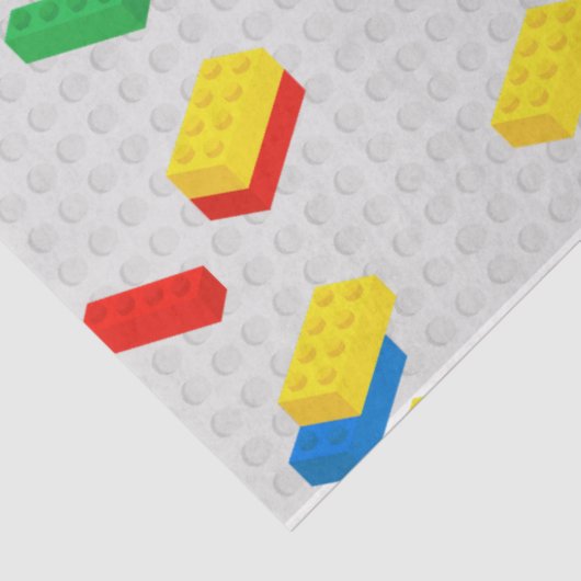 Schattigee Kleurrijke Bakstenen Bouwstenen Kinder  Tissuepapier (Detail)