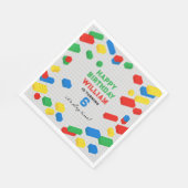 Schattigee Kleurrijke Bakstenen Bouwstenen Kindere Servet (Hoek)