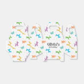 Schattigee kleurrijke ballondieren verjaardagsfees bedankdoosjes (Uitgevouwen)