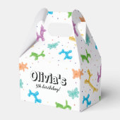 Schattigee kleurrijke ballondieren verjaardagsfees bedankdoosjes (Voorkant Zijde)