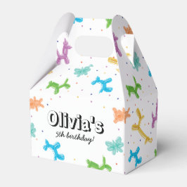 Schattigee kleurrijke ballondieren verjaardagsfees bedankdoosjes