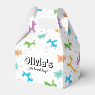 Schattigee kleurrijke ballondieren verjaardagsfees bedankdoosjes