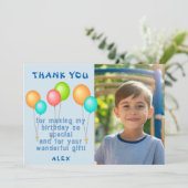 Schattigee kleurrijke ballonnen Kids Verjaardagsfo Bedankkaart