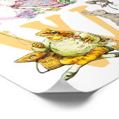 Schattigee kleurrijke Beatrix Potter Alphabet kwek Poster (Hoek)