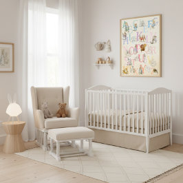 Schattigee kleurrijke Beatrix Potter Alphabet kwek Poster