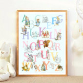 Schattigee kleurrijke Beatrix Potter Alphabet kwek Poster