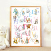 Schattigee kleurrijke Beatrix Potter Alphabet kwek Poster