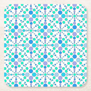 Schattigee kleurrijke blauwe, lila en turquoise st kartonnen onderzetters