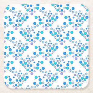 Schattigee kleurrijke blauwe, lila en turquoise st kartonnen onderzetters