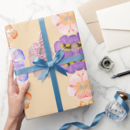 Schattigee Kleurrijke Bloem Cadeaupapier