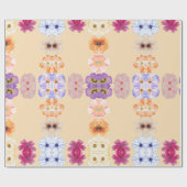 Schattigee Kleurrijke Bloem Cadeaupapier (Vlak)