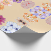 Schattigee Kleurrijke Bloem Cadeaupapier (Hoek)