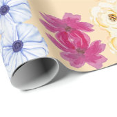 Schattigee Kleurrijke Bloem Cadeaupapier (Rol Hoek)