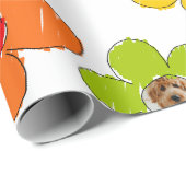 Schattigee kleurrijke bloem Hond Mama Leuke Fotoco Cadeaupapier (Rol Hoek)