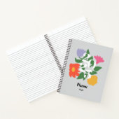 Schattigee Kleurrijke Bloemen Gepersonaliseerde Pl Notitieboek (Binnen)