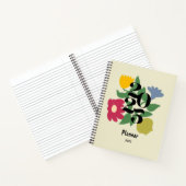 Schattigee Kleurrijke Bloemen Gepersonaliseerde Pl Notitieboek (Binnen)