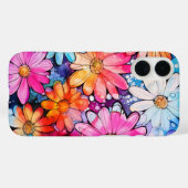 Schattigee Kleurrijke  Bloemenkunst Case-Mate iPhone Case (Achterkant (horizontaal))