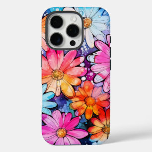 Schattigee Kleurrijke  Bloemenkunst iPhone 16 Pro Hoesje