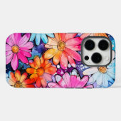 Schattigee Kleurrijke Bloemenkunst Case-Mate iPhone Case (Achterkant (horizontaal))