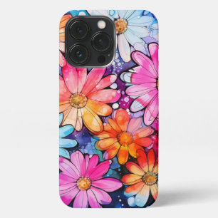 Schattigee Kleurrijke  Bloemenkunst iPhone 13 Pro Hoesje