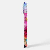 Schattigee Kleurrijke  Bloemenkunst iPhone Hoesje (Linkerkant)