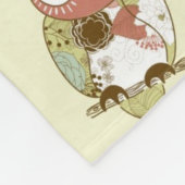 Schattigee kleurrijke bloemenuilen fleece deken (Hoek)