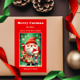 Schattigee kleurrijke Bold Merry Kerstmis Rechthoekige Sticker