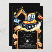 Schattigee Kleurrijke Bouwverjaardag Kaart (Voorkant / Achterkant)