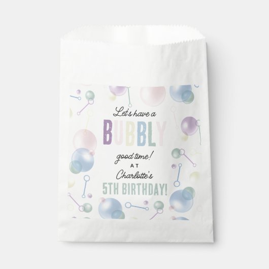 Schattigee Kleurrijke Bubble Kids Verjaardagsfeest Bedankzakje (Voorkant)