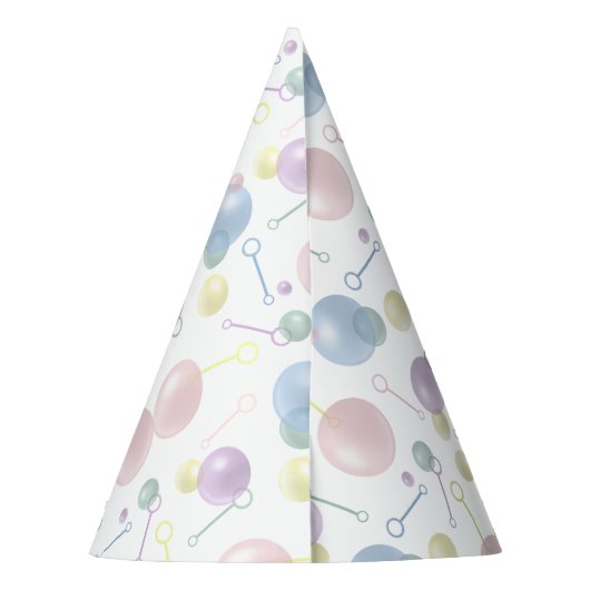 Schattigee Kleurrijke Bubble Kids Verjaardagsfeest Feesthoedjes (Achterkant)