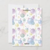 Schattigee Kleurrijke Bubble Kids Verjaardagsfeest Notitiekaartje (Voorkant)