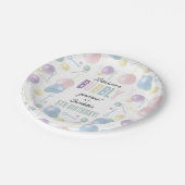 Schattigee Kleurrijke Bubble Kids Verjaardagsfeest Papieren Bordje (Gekanteld)