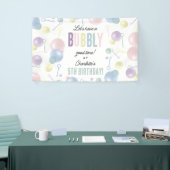 Schattigee Kleurrijke Bubble Kids Verjaardagsfeest Spandoek (Beurs)