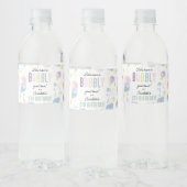 Schattigee Kleurrijke Bubble Kids Verjaardagsfeest Waterfles Etiket (Flessen)
