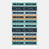 Schattigee Kleurrijke Buiten Ruimtepatroon Kinder  Labels (Vel)