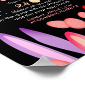 Schattigee Kleurrijke Bunny Ears Easter Egg Hunt o Poster (Hoek)