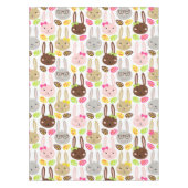 Schattigee kleurrijke Bunny & Eggs Paasbrunch Tafelkleed (Voorkant)