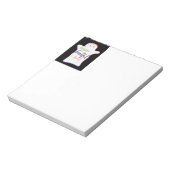 Schattigee Kleurrijke Cartoon Ghost met Tekst Noti Notitieblok (Linkerzijde)