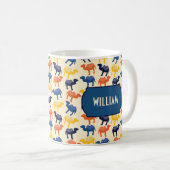 Schattigee kleurrijke Cartoon kamelen patroon gepe Koffiemok (Voorkant rechts)