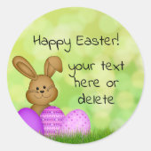 Schattigee Kleurrijke Cartoon Paashaas Stickers (Voorkant)