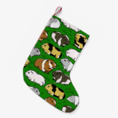 Schattigee kleurrijke cavia's kleine kerstsok (Voorkant (Hangend))