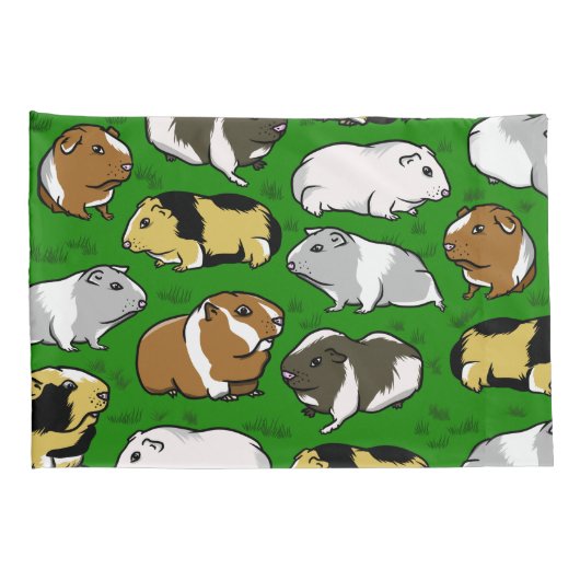 Schattigee kleurrijke cavia's kussensloop (Achterkant-Rechts)