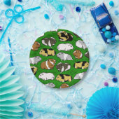 Schattigee kleurrijke cavia's papieren bordje (Feest)