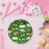 Schattigee kleurrijke cavia's papieren bordje (Feest)