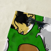 Schattigee kleurrijke cavia's strandlaken (In situ)