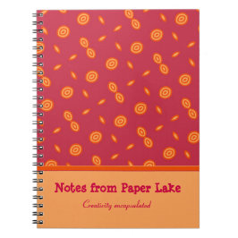 Schattigee kleurrijke cirkels ontwerp cranberry no notitieboek