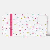 Schattigee Kleurrijke Confetti Stippen Patroon Gep Case-Mate iPhone Case (Achterkant (horizontaal))