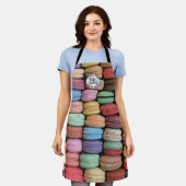 Schattigee kleurrijke Cookie Macaron Bakkerij Busi Schort (Gedragen)