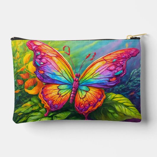 Schattigee kleurrijke creatieve vlinderkunst etui (Achterkant)