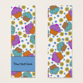 Schattigee kleurrijke cupcakes en bloemetjes desig mini visitekaartjes (Voorkant /achterkant)